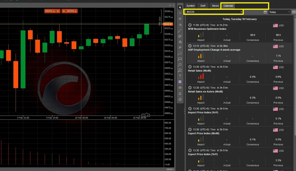 ctrader-dow-jones-calendar-