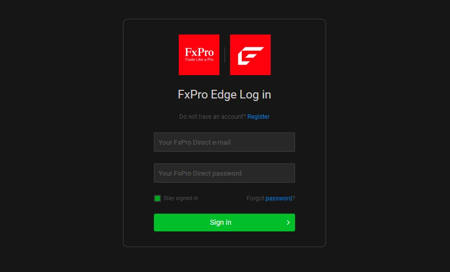 Edge Login FXPro